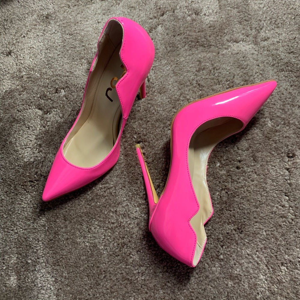 Hot pink Classic pointed toe sexy stilettos - Picture 5 of 6